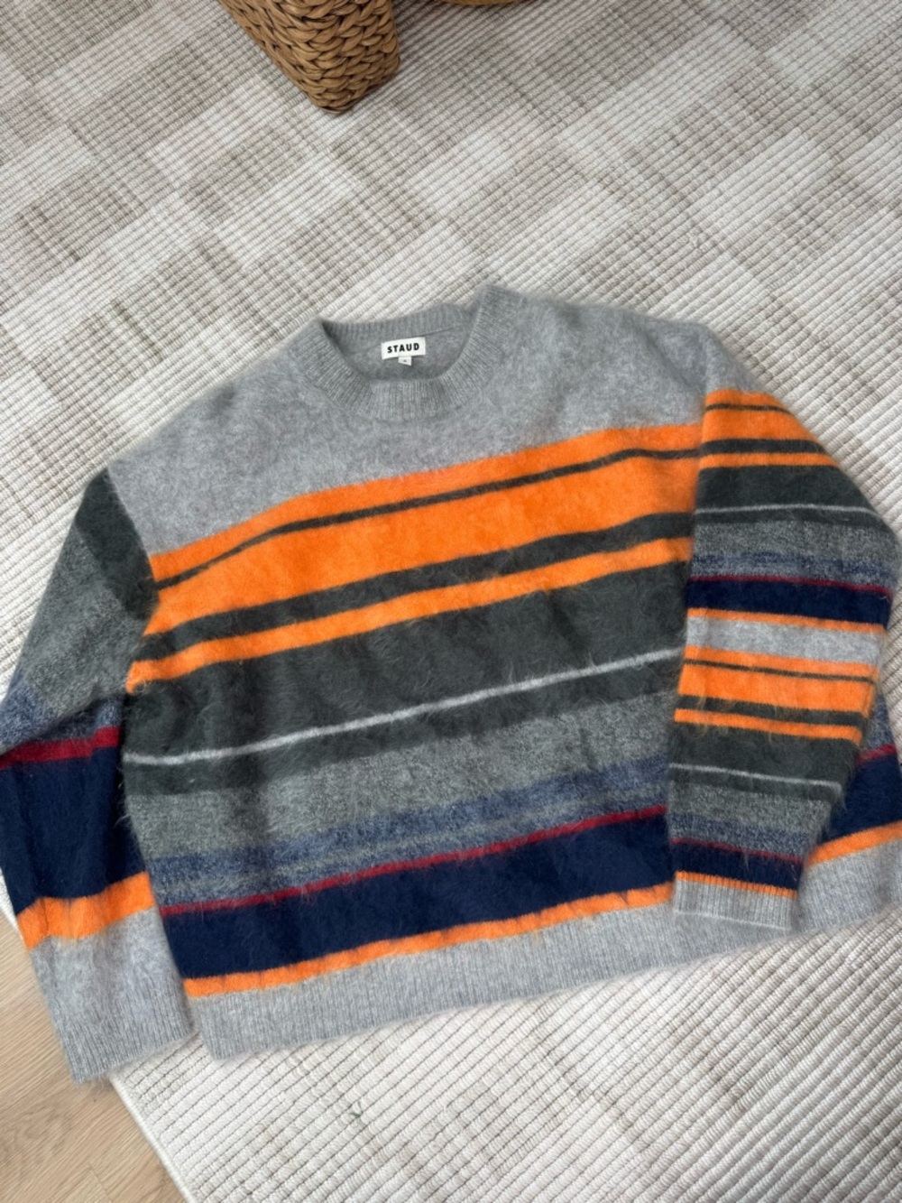 STAUD cashmere stripped sweater